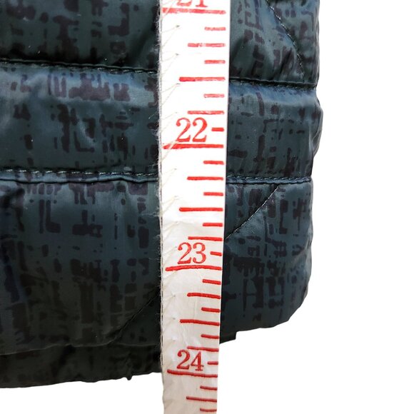 FLX Dark Green Puffer Jacket Cinchable Waist High Neck Zip and Snap Size… - Picture 15 of 16